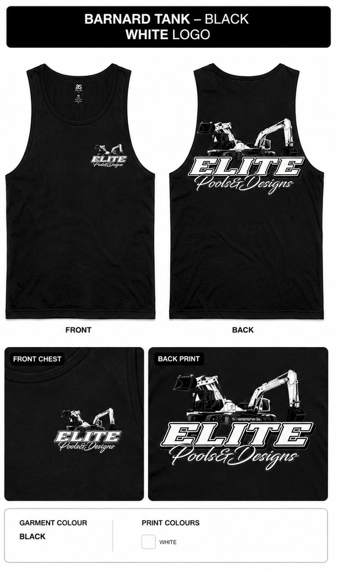 Barnard tank black/white print